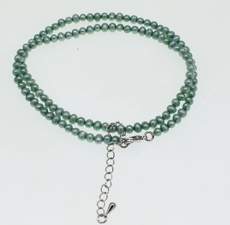 

Chains Small Size Freshwater Pearl Blue 4mm Round Necklace Nature Wholesale Beads FPPJ