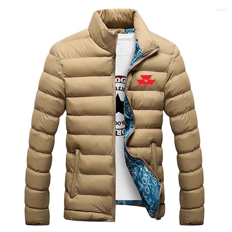 

Men's Down Winter MASSEY FERGUSON Logo Printed Custom Made Solid Color Men Zipper Jacket Cotton Warm Thicken Man Jackets Tops