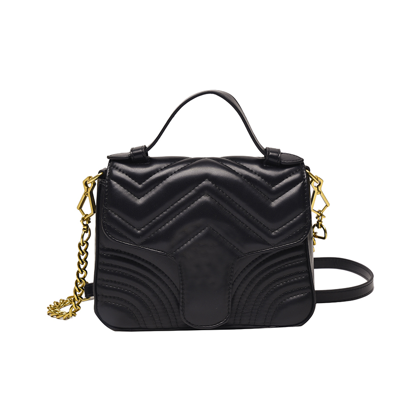 

Designer Shoulder Handbag Women Chain Bags Fashion Tote Bag Crossbody Purse Luxurys Messenger Pocket PU Leather Packs Wholesales Cases Lady Shopping Handbag, Black