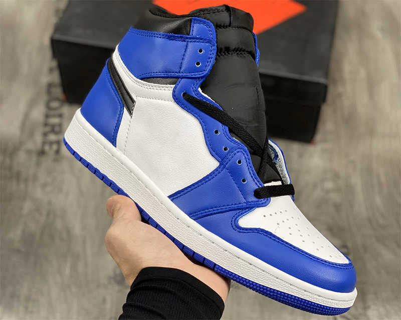 

jumpman 1 1s High OG Hyper Royal University Mens Basketball Shoes The joint design Bred Toe White Blue Black Men Sports Women Sneakers with jumpman1shoes, #1