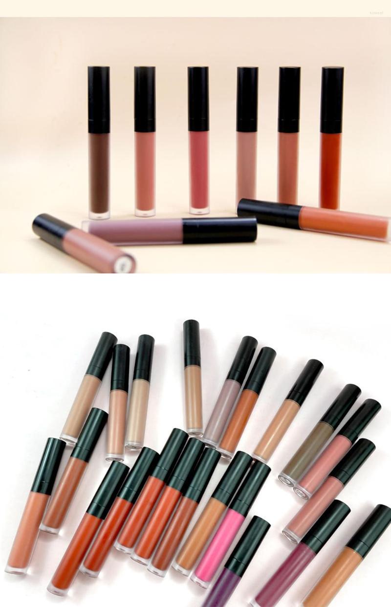 

Lip Gloss Cylindrical Mousse Moisturizing Glaze Private Label Custom Lipstick Makeup, 10 pcs without logo