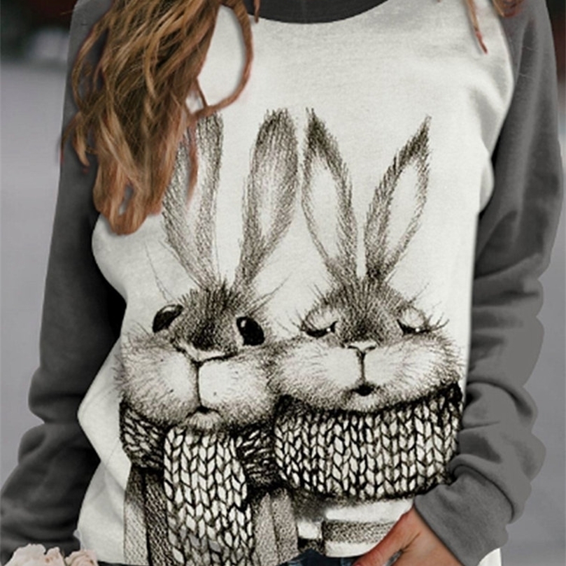 

Womens Hoodies Sweatshirts Spring Autumn Polyester Womens Hoodies Round Collar Long Sleeve Pullover Loose Print Fashion Casual Hoodies 221010, Picture color 5280