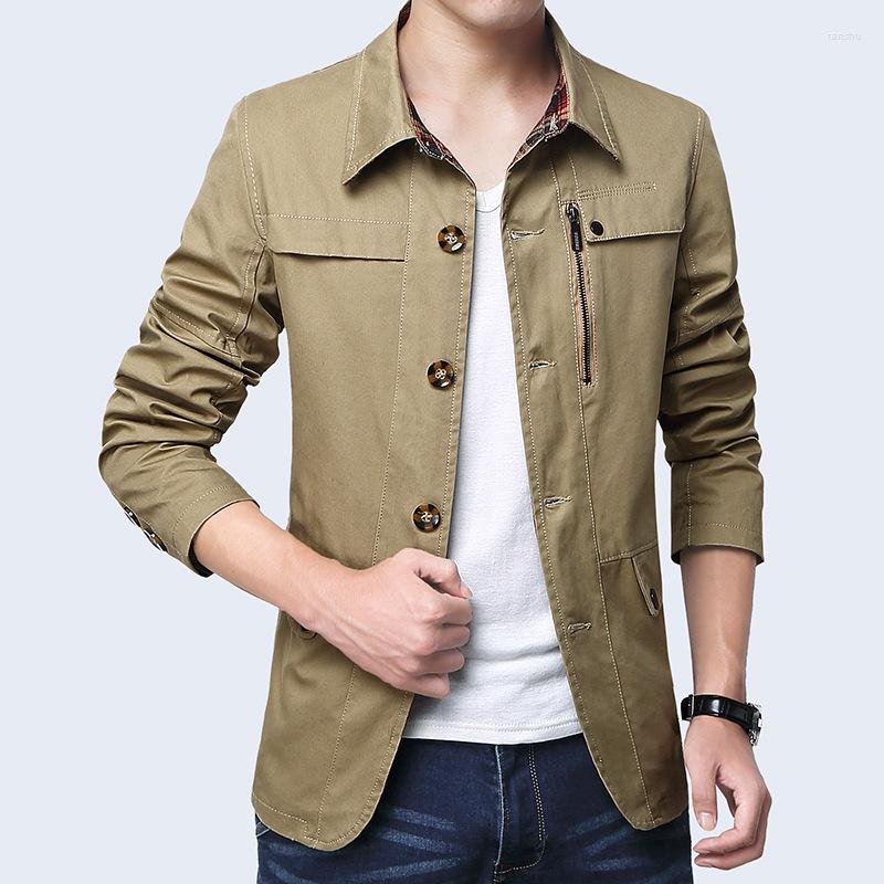 

Men's Jackets Spring Autumn Men's Business Jacket 2022 Fashion Cotton Windbreaker Overcoat Male Casual Trench Outwear Men Clothes, Red wine