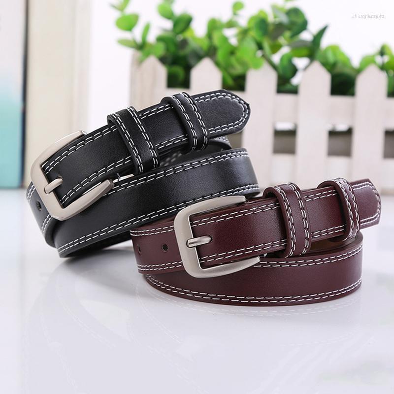 

Belts Fashion Leather Waist Belt For Jeans Women Pu Metal Buckle Waistband High Quality Dress Long Strap Waistbelts, White