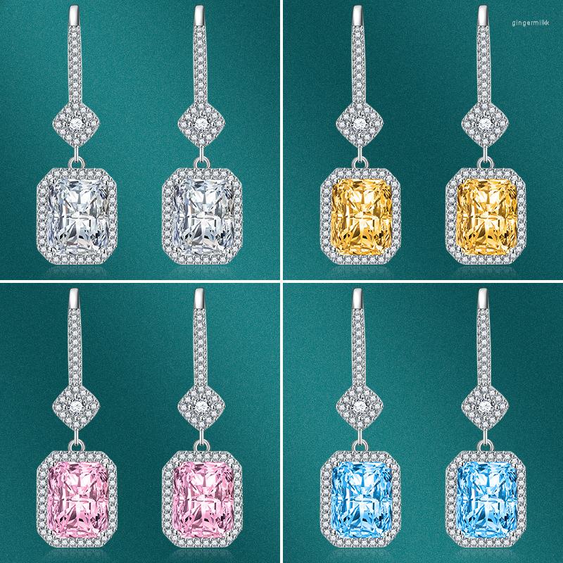

Dangle Earrings Ladies Luxury Drop Inlaid Sparkling Cubic Zirconia Show Your Unique Charm Fashion Jewelry