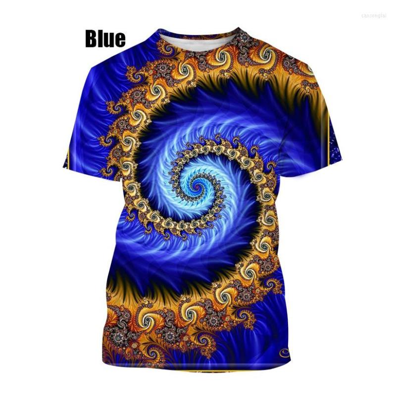 

Men's T Shirts 2022 Fashion Lovers 3D Printed Personalized Men/women 14 Style Blue Vertigo And Colorful Hypnotic T-shirt