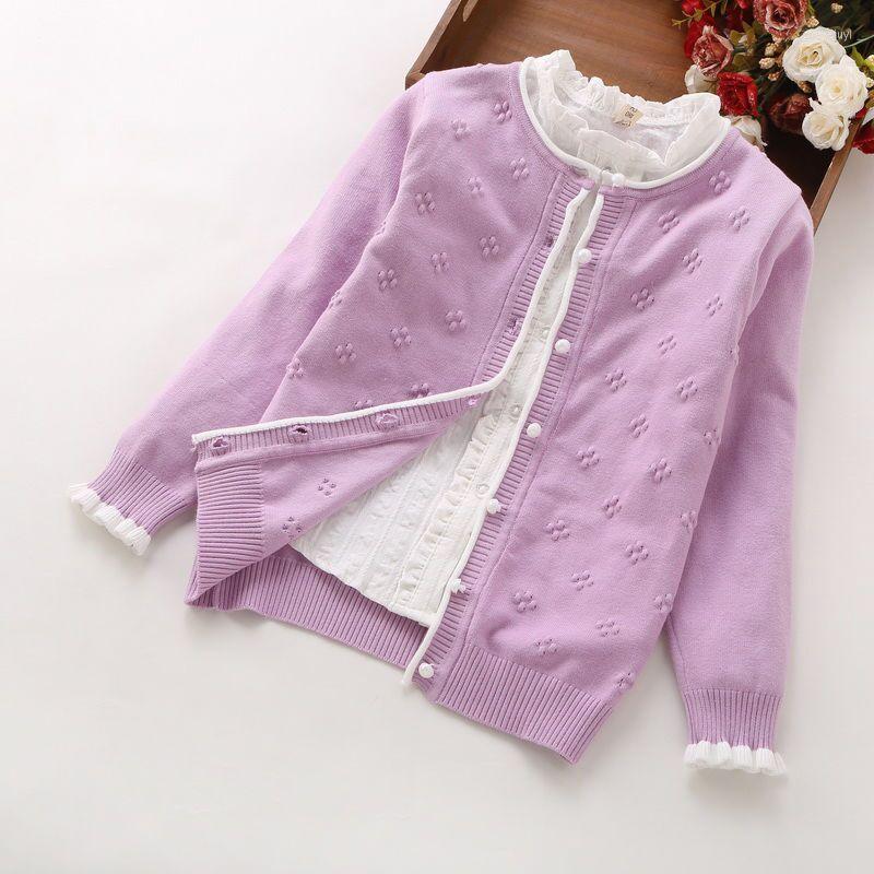 

Jackets Girls Cardigan Autumn Children Sweater For Boys Baby Infant Knitted 4 Colors Kids Single-Breasted Jacket, Pink