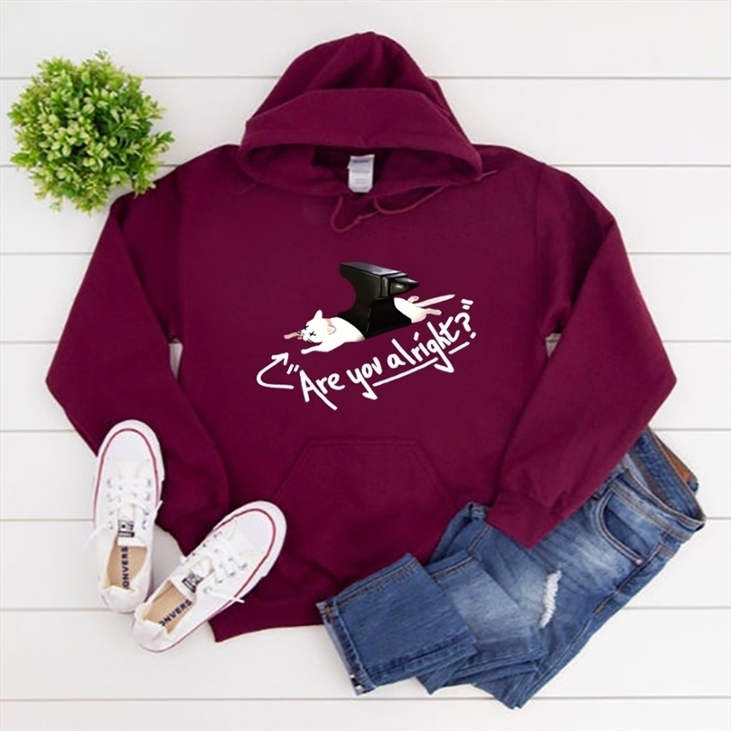 

Womens Hoodies Sweatshirts Are You Alright Lovejoy Kawaii Anime Graphic Sweatshirt Funny Shirt Lazy Cat Pullovers 221010, Navy blue