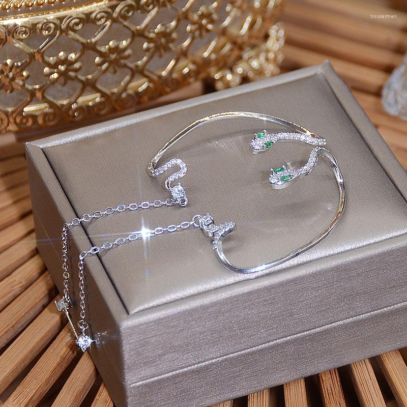 

Backs Earrings Clip-on & Screw Back Fashion Punk Style Twining Snake Shape Zircon Micro Inlay Stud Cuff For Women Jewelry GiftsClip-on