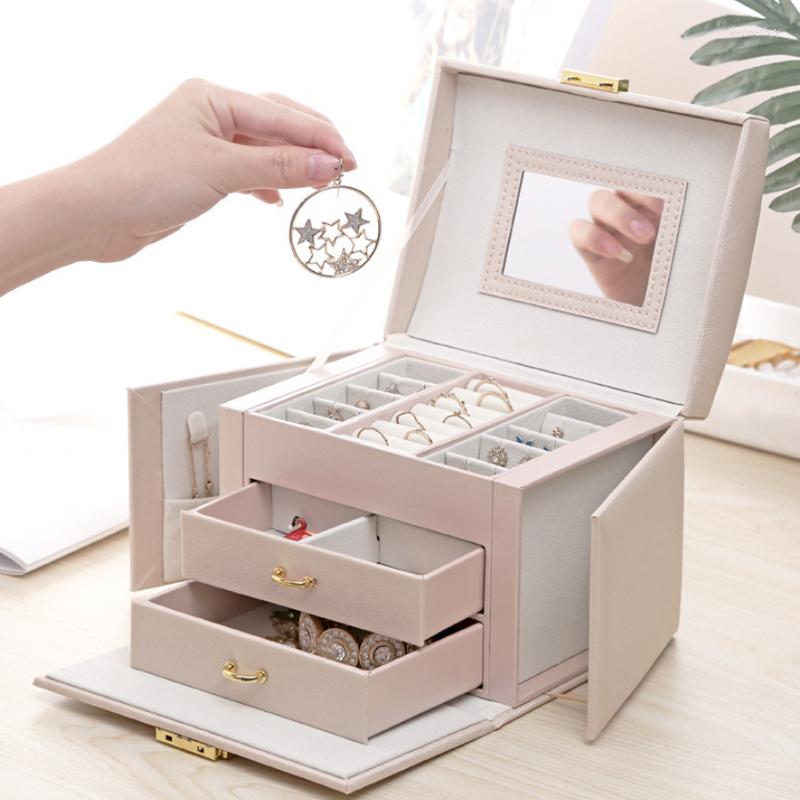 

Jewelry Pouches Casket High Capacity Box Multifunction Makeup Storage Organizer Beauty Travel