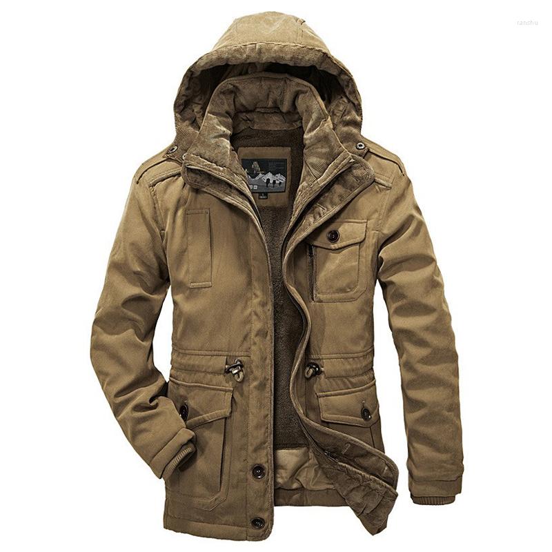 

Men's Jackets Winter Jacket Men Thicken Warm Minus 40 Degrees Cotton-Padded Men's Hooded Windbreaker Parka Plus Size 4XL Coats, Army green