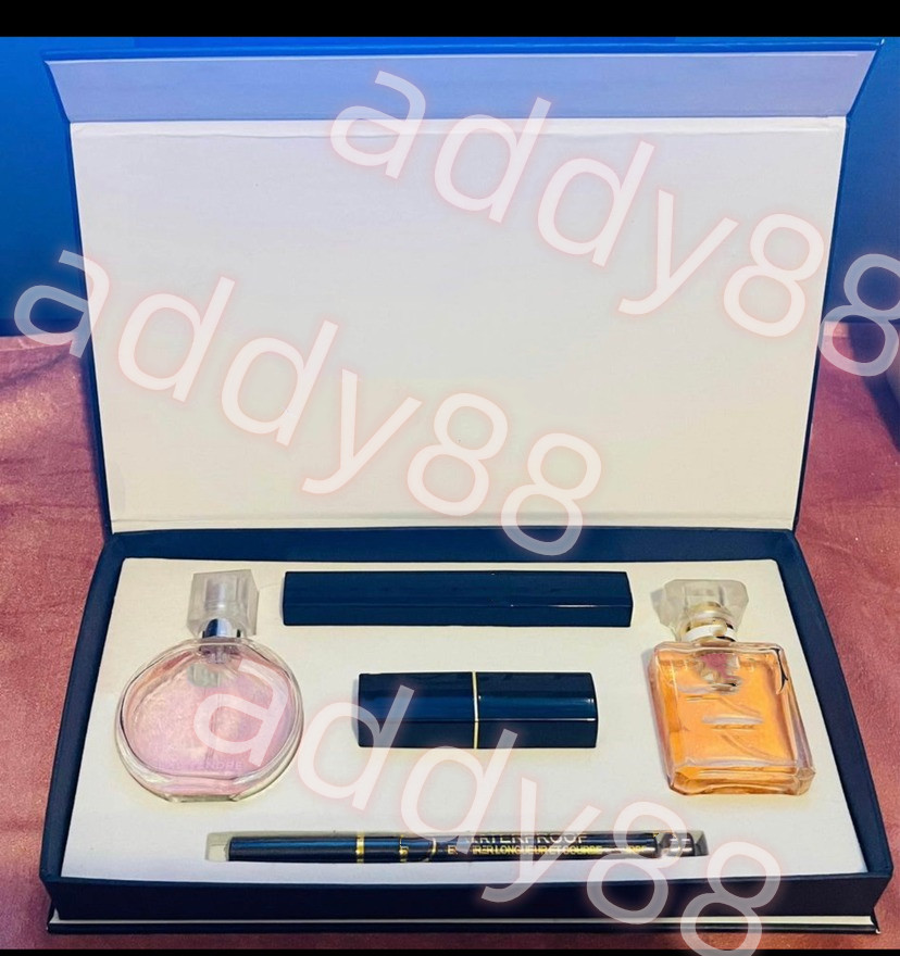 

C Lip Makeup perfume Set 5PCS/set 3pcs/set lipstick eyeliner and perfume