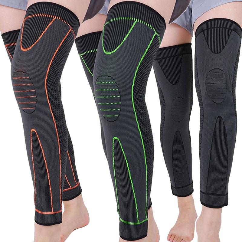 

Knee Pads 1 Pair Long Sports Sleeve Compression Brace Support Warm Shin Kneecap Protector For Running Workout Gym Fitness, Orange