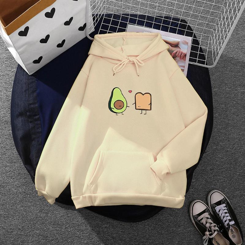 

Women' Hoodies Womens Casual Printed Top Long Sleeve Loose Hooded Sweatshirt With Pocket Sudaderas Con Capucha Moletom Feminino, Beige
