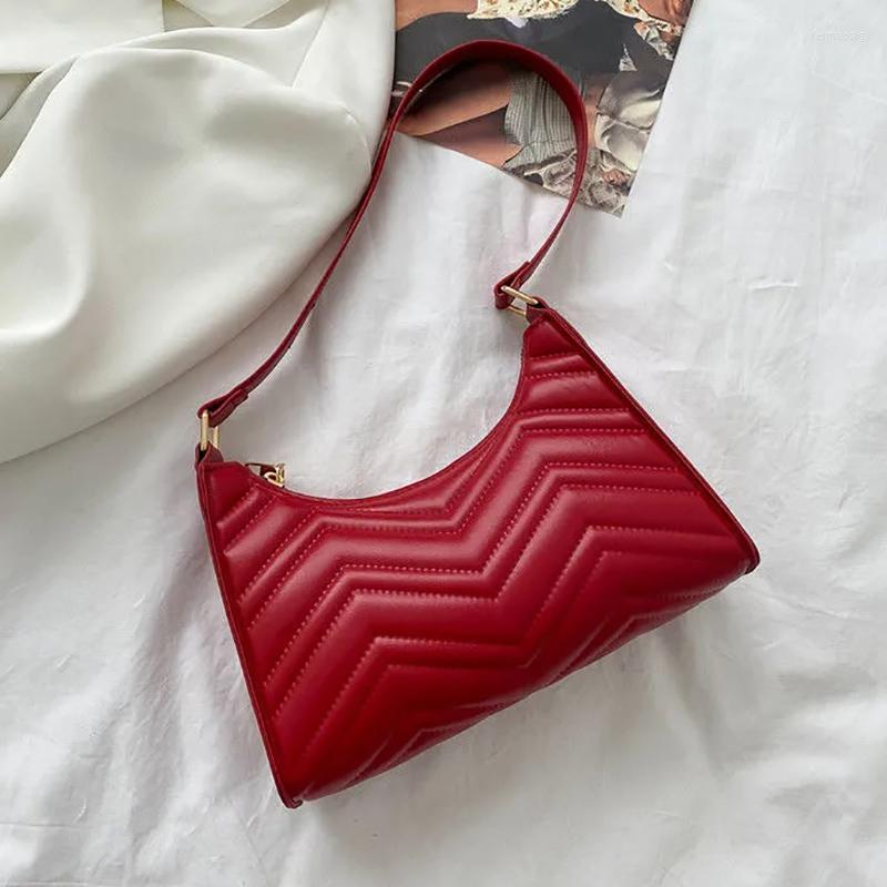 

Evening Bags Arrival Shoulder For Women Solid Color PU Leather Vintage Handbags Female Underarm Bag Purse Clutch, Yellow