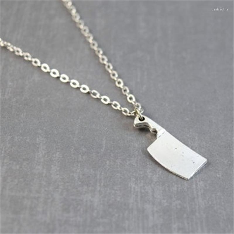 

Pendant Necklaces Butcher Knife Necklace Chef Simple Jewelry Meat Cleaver Quirky