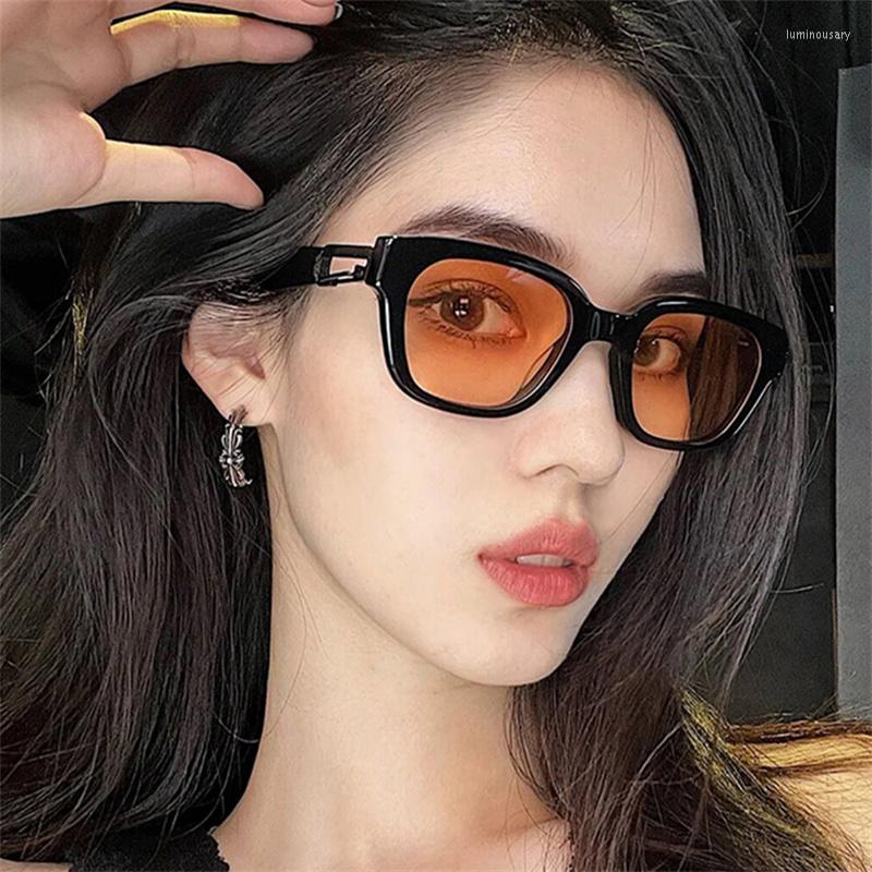 

Sunglasses DIXSG Fashion Retro Men's Trendy Glasses UV400 Women's Optical Eyeglasses 86555 Snap Decoration