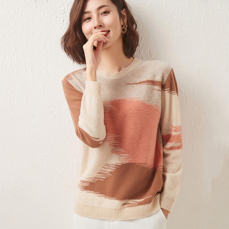 

Women's Sweaters High-quality Soft Winter O-neck Women's Cashmere Sweater Pullover Large Size Bottoming Shirt Loose And Warm, Blue