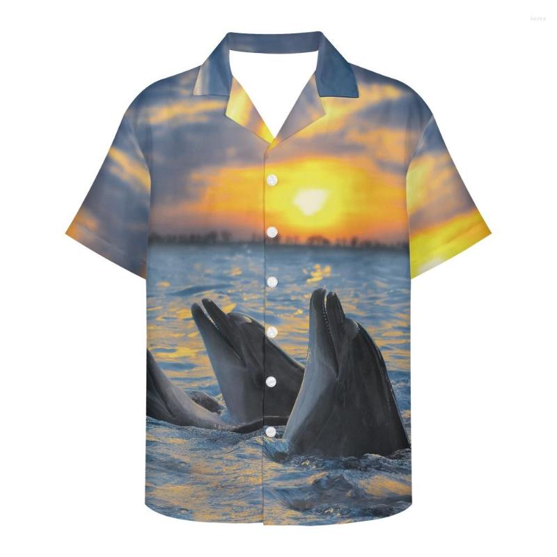 

Men's Casual Shirts HYCOOL Hawaiian Shirt 3d Animal Dolphin Printing Men S Clothing Summer Short Sleeve Polyester Party Work Tops, Ysfe1338f16