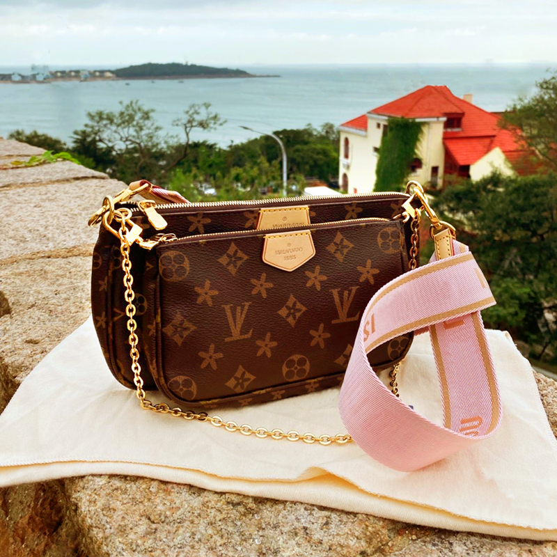 

Women Bags Handbag woman Original Box Date code Purse clutch shoulder cross body serial number three in one flower louise Purse vutton Crossbody viuton Bag, Light green