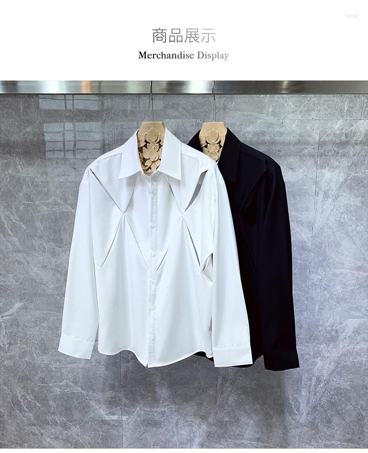 

Men's Casual Shirts Bn221 Fashion Men's 2022 Runway Luxury European Design Party Style Clothing, Black