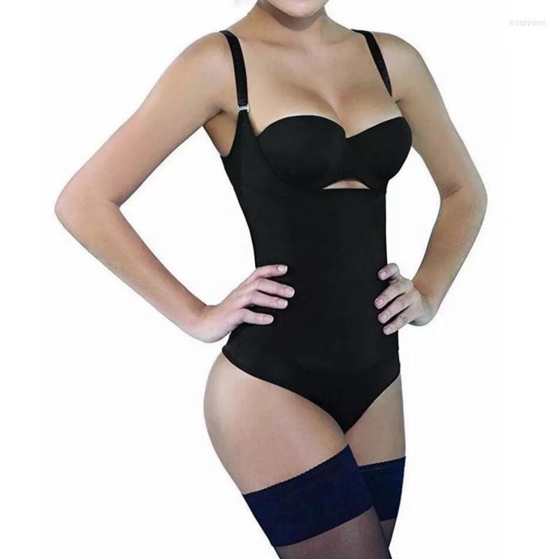 

Women's Shapers Women Tummy Control Underbust Slimming Bodysuits Underwear Sexy Body Shaper G-string Thong Shapewear Firm Waist Cincher, Black