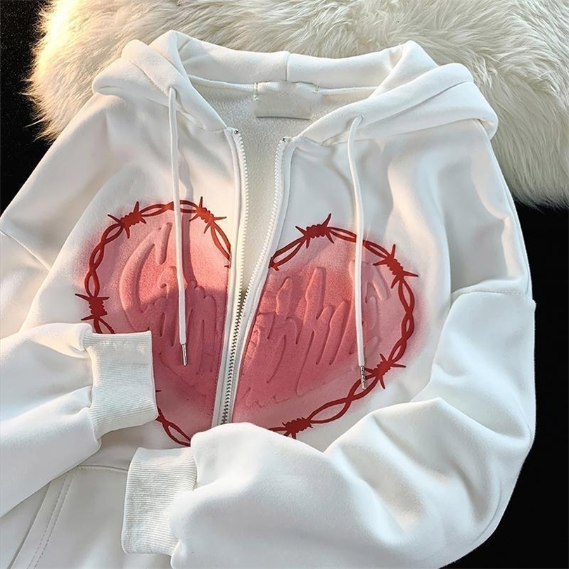 

Womens Hoodies Sweatshirts Spring Streetwear Heart Flowers Printing Y2K Sweatshirt Grunge Gothi Oversized Hoodie Womens hiphop Kawaii Female Sweatshirts 221010, D56