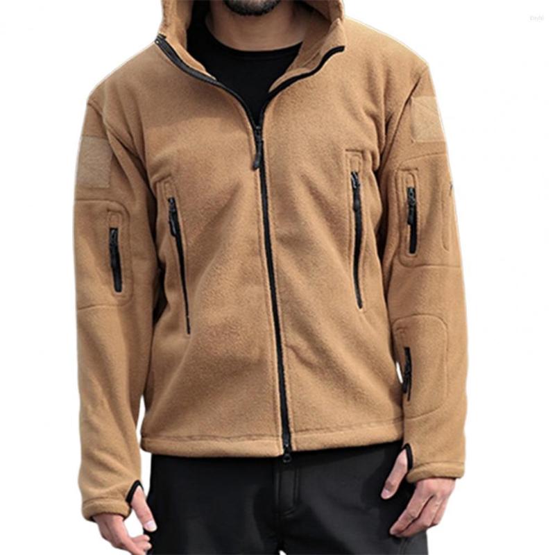 

Men's Trench Coats Stylish Men Coat Winter Thermal Fleece Tactical Jacket Outdoors Sports Hooded Militar Softshell Hiking Outdoor Army, Green