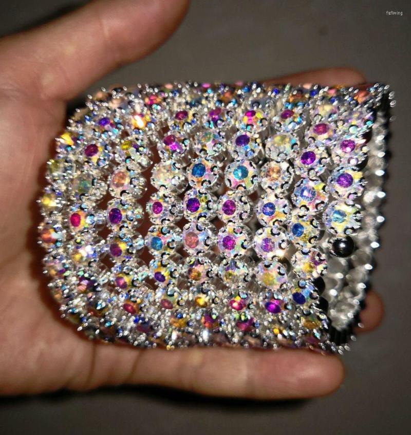 

Bangle 8 Rolls Rhinestone Bracelet Crystal Armband Arm Cuff Bridal Wedding Party