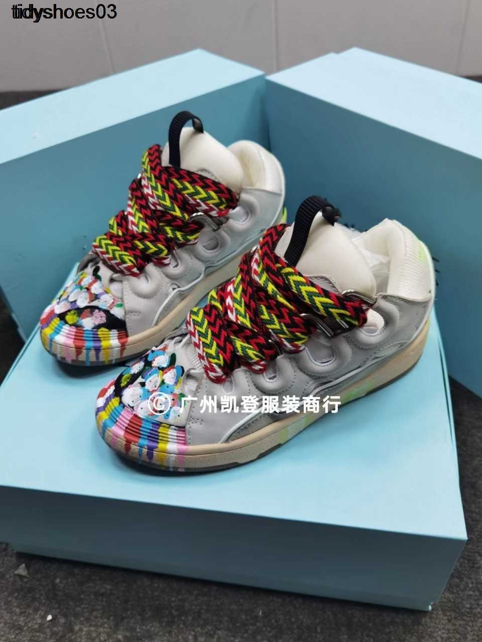 

2022 New designer Langfan Retro Bread Shoes Thick soled Color Contrast Moral Training Fashion Couple Daddy Lace up Running Shoes, Figure 3