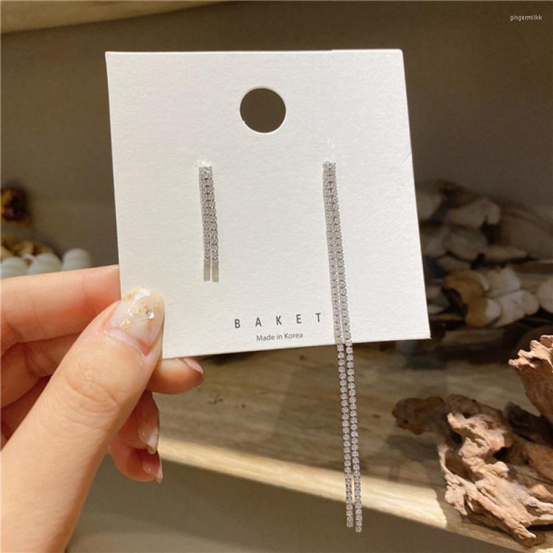 

Dangle Earrings Asymmetrical Women's Long Tassel Crystal Party Wedding Engagement Jewelry Gifts 2022 Trend