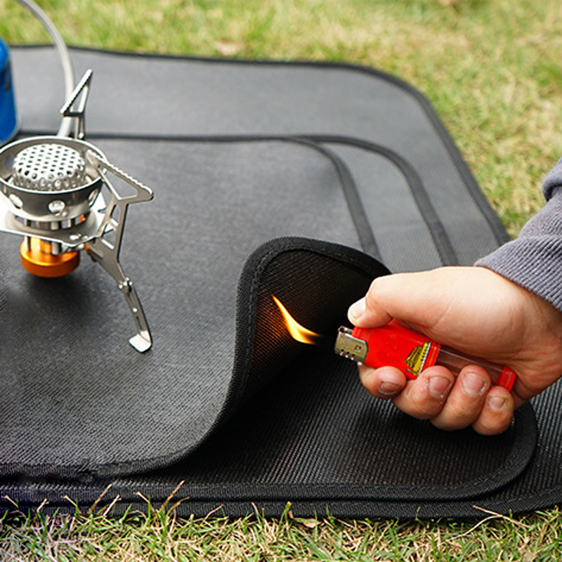 

Outdoor Pads Outdoor Camping Fireproof Cloth Picnic Barbecue Flame Retardant Protective Mat Silicone Coated Fireproof Grill Mat BBQ Equipment 221010