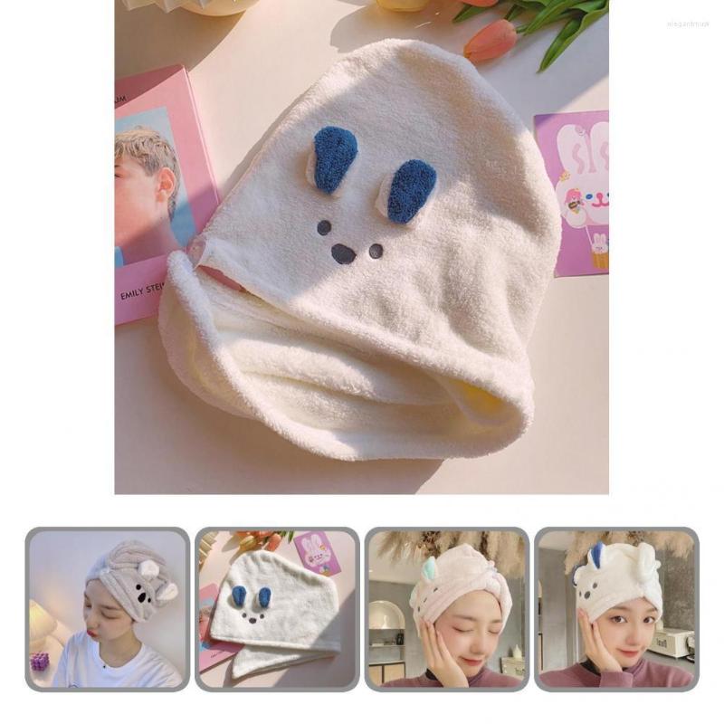 

Bandanas Hair Drying Hat With Button Useful Effective Easy To Use Dry Towel
