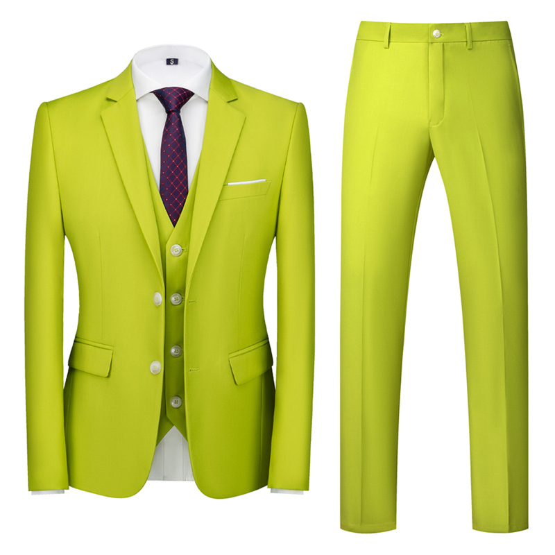 

Men's Suits Blazers Plus Size 6XLM Jacket Vest Pants Candy Colors Slim Fit Formal Business Work Men Suits Wedding Stage Tuxedo 3 Pieces 221008, Sky blue