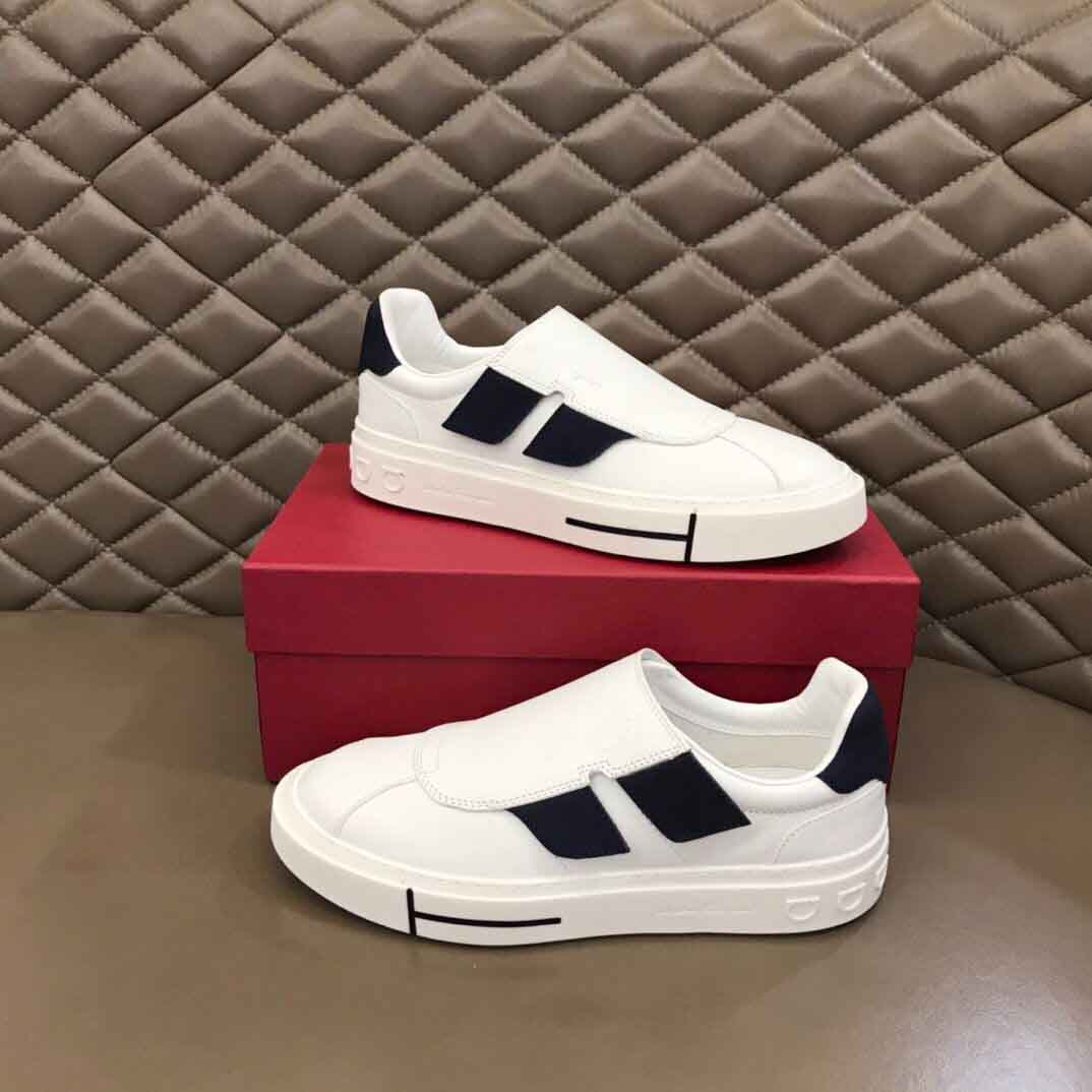 

Professional Men Gancini Sneaker Shoes Easy Breezy Casual Walking Soft Calf Leather Double Dyed Skateboard Walking Comfort Footwear EU38-46