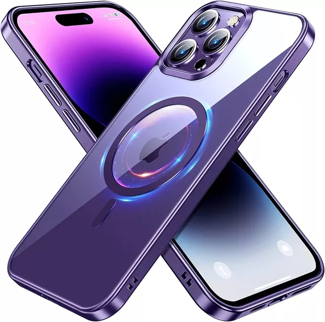 

Luxury Electroplating Magnetic Cases iPhone14 Transparent Wireless Fast Charging For iphone 14 13 12 11 Pro Max Mini XS XR