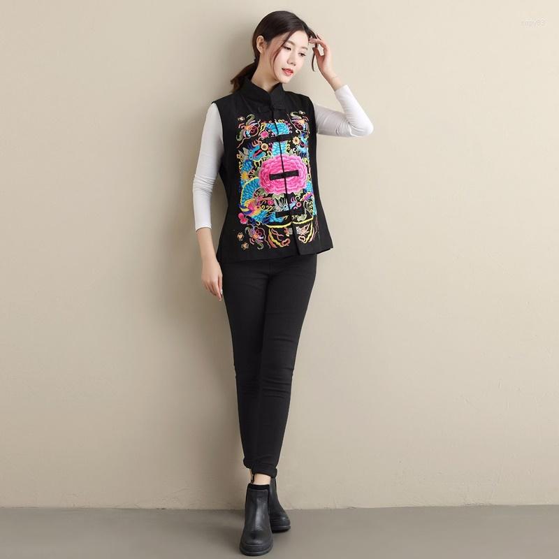 

Women's Vests Winter Autumn Jacket For Woman 2022 Chinese Style Sleeveless Female Ladies Elegant Clothing Kimono Women 4359