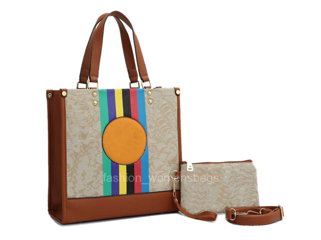 

Designer bag 2pcs Set Composite Purse crossbody shoulder shopping designers Dot bags for women Fashion Handbag tote letter canvas PU leather, 12016aapricot