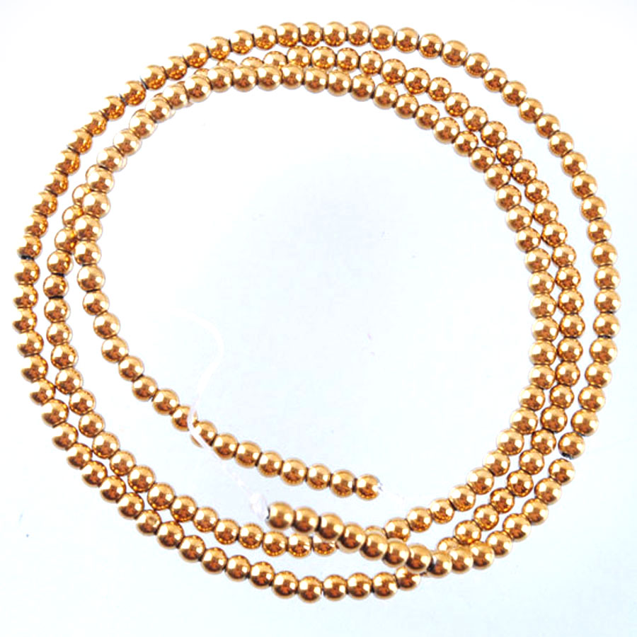 

Natural Hematite Materials Gold Plated Beads Round Loose beads For Jewelry Making DIY Bracelets 2-12mm 15" BL303