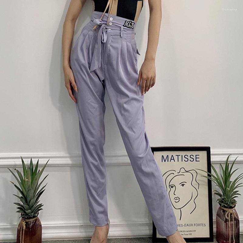 

Stage Wear Women Latin Dance Trousers Samba Rumba Practice Dancewear Adult High Waist Tango Ballroom Loose Wig-Leg Training Pants YS1960, Picture shown