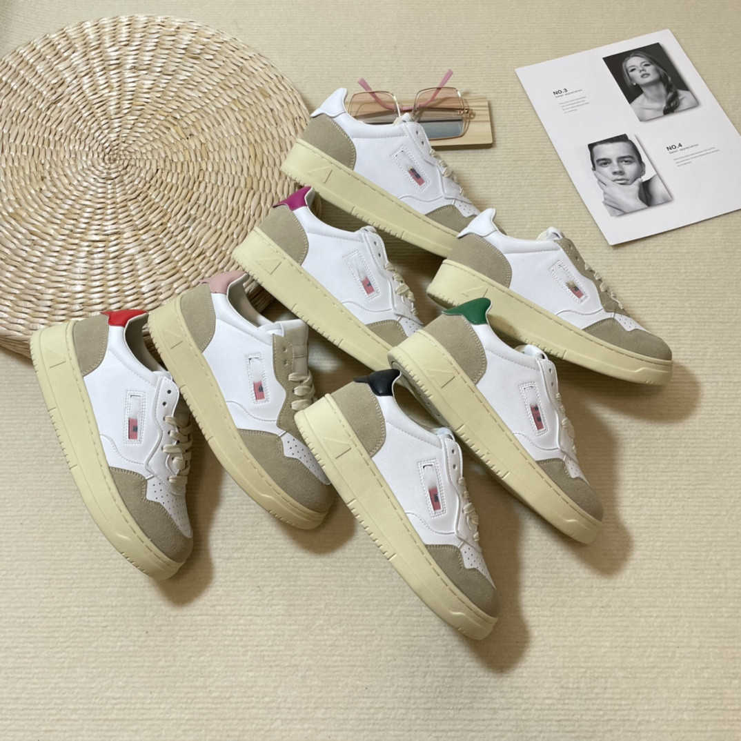 

Designer casual shoes Autries Medalist Low Leather Sneaker USA black triple white pink red Azure Blue gold silver top women sneakers luxury womens trainers, Aty1091