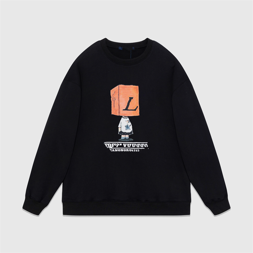 

Casual men's hoodies and sweatshirts louiseity winter wrinkle north lettering fashion long sleeve viutonity 10-07