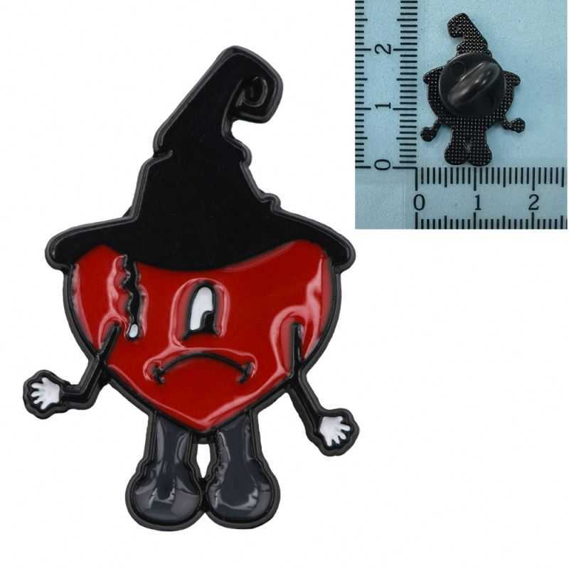 

Shoe Parts Accessories Custom made decorative fashion soft hard bad bunny enamel lapel brooch pins badges for clothes