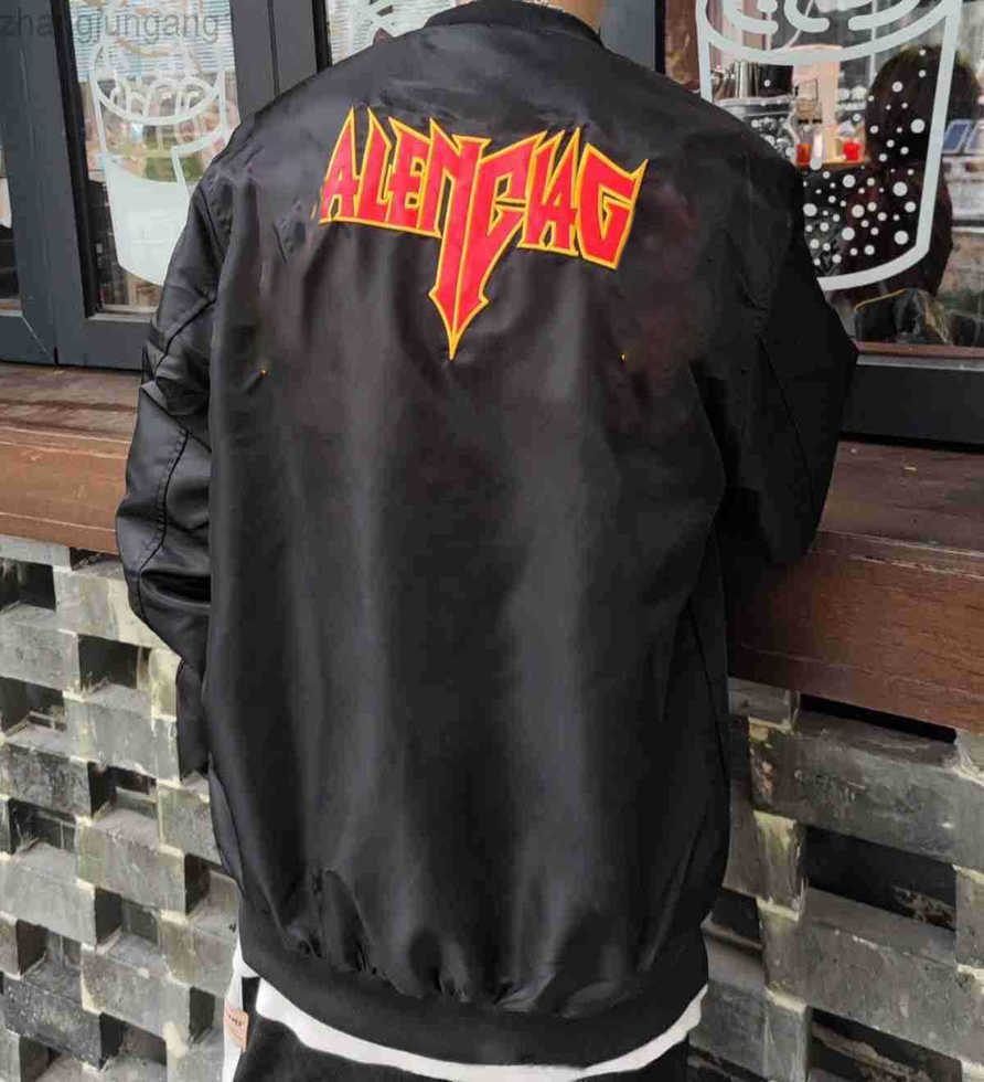 

22SS Designer Balanciagas Baseball Jacket Autumn And Winter New Paris Flight Jacket Baseball Jersey Men's And Women's High Street Style Coat Loose Casual Couple, No sale