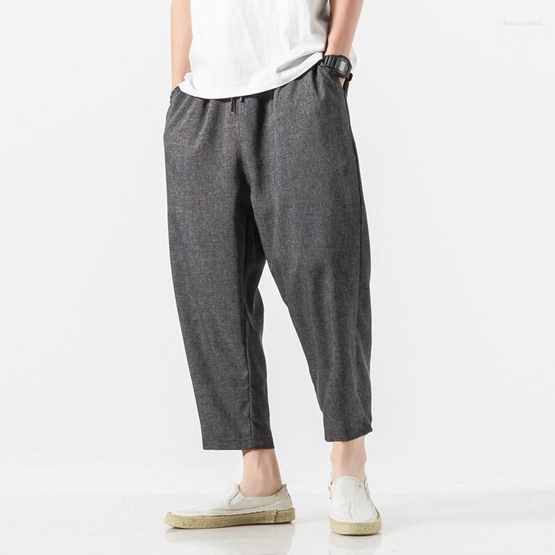 

Men's Pants Men's Mens Harem Japanese Casual Cotton Linen Sweatpants Man Jogger Harajuku Style Loose Male 2022 Large Size M-5XL1, Light gray color