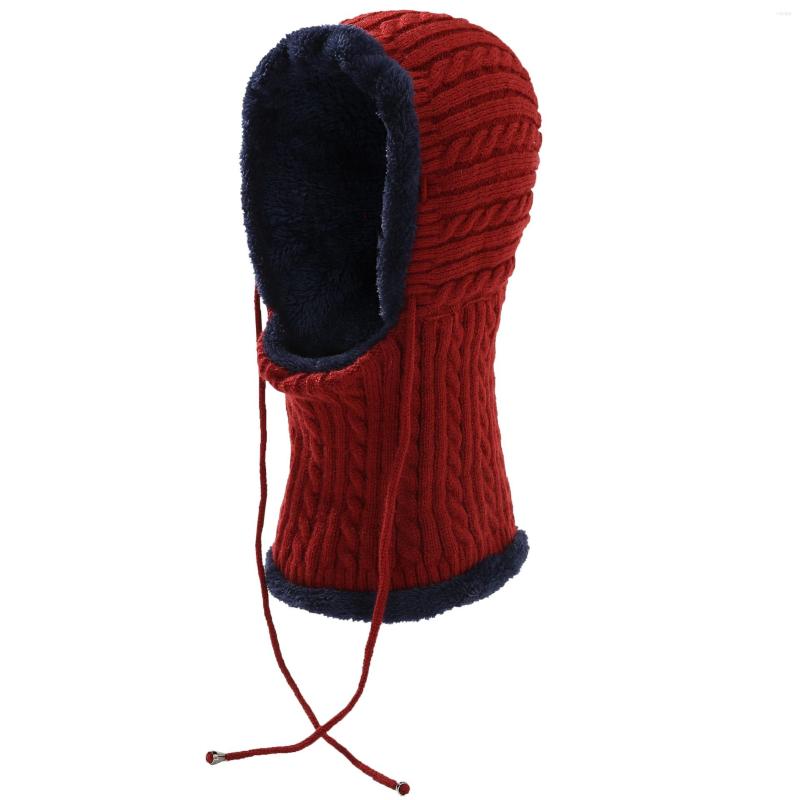 

Bandanas Outdoor Sport Winter Knit Hat Slouchy Snow Skull Cap Fleece Thicken Neck Warmer Velvet Collar Windproof Unisex