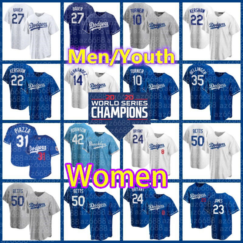 

Cody Bellinger Mookie Betts Justin Turner Dodgers Freddie Freeman Clayton Kershaw Max Muncy Trea Turner Chris Taylor Walker Buehler Anderson Dustin May, +patch youth custom jersey