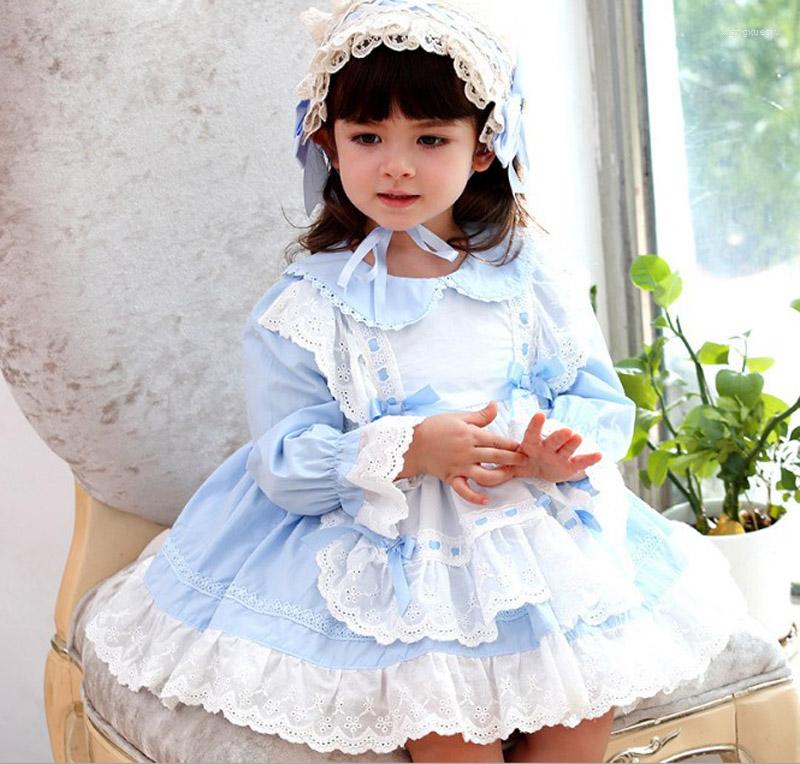 

Girl Dresses Children's Baby Dress Spring And Autumn Long Sleeve Lolita Style Pure Cotton Princess, Pink