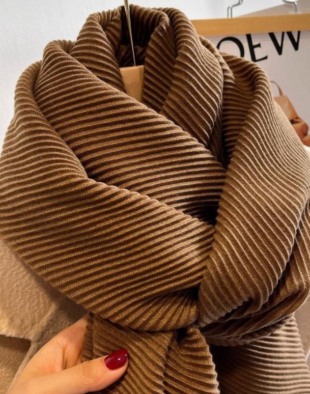 

Scarves Miyake Pleated Solid Color Scarf Women's Spring Autumn And Winter Shawls