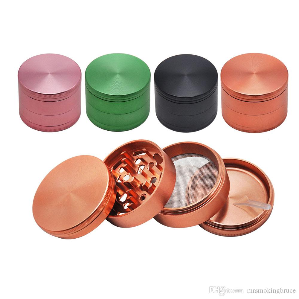 

smoke accessory metal herb grinder large space 63MM 4Piece Sharp Teeth Aircraft Aluminum Tobacco Grinder Accessories Can Customize Own Logo